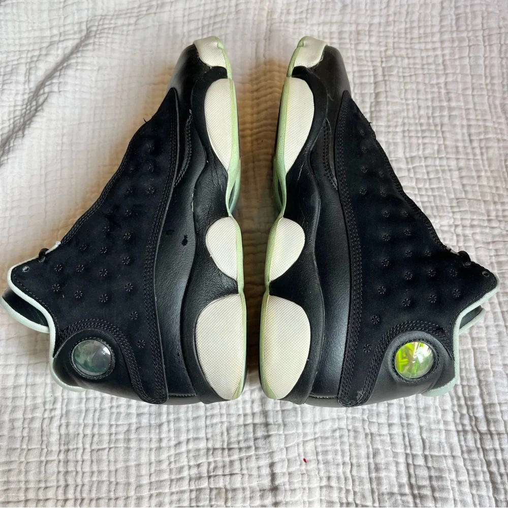 Nike | Air Jordan 13 Retro Black Mint Foam Sneakers Shoes Size 7Y EU40